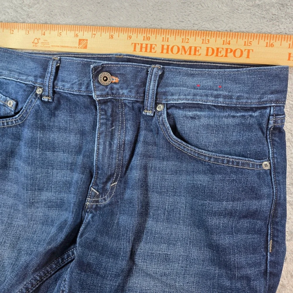 Banana Republic Vintage Straight Jeans Medium Indigo 33x30 Mens Denim